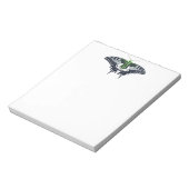 Agender Flag Swallowtail Butterfly Notizblock (Rotiert)