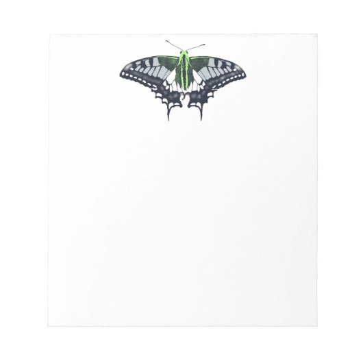 Agender Flag Swallowtail Butterfly Notizblock (Vorderseite)