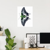Agender Flag Swallowtail Butterfly Poster (Heimbüro)