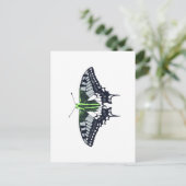Agender Flag Swallowtail Butterfly Postkarte (Stehend Vorderseite)