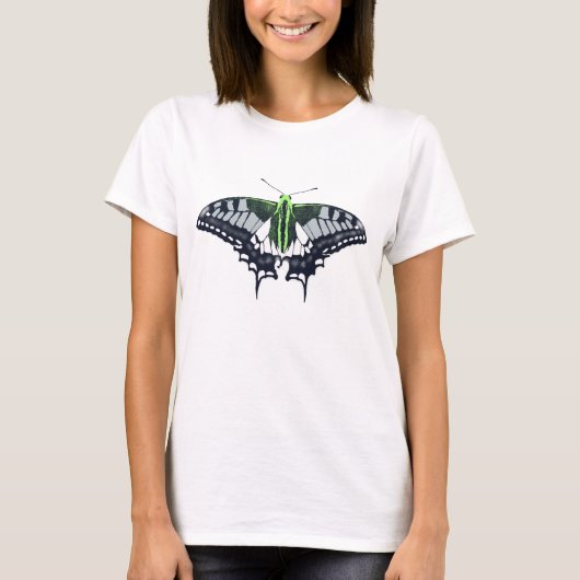 Agender Flag Swallowtail Butterfly T-Shirt (Vorderseite)