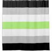 Agender-Flagge Duschvorhang (Vorderseite)