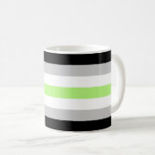 Agender-Flagge Kaffeetasse (VorderseiteRechts)