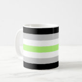 Agender-Flagge Kaffeetasse (Vorderseite Links)
