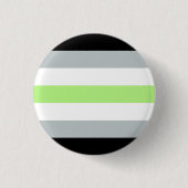 Agender Flaggen-Abzeichen Button (Vorderseite)