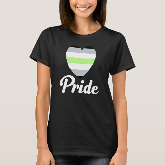 Agender Gay Pride Rainbow Word 2 T-Shirt (Vorderseite)