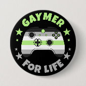 Agender Gaymer for Life Video Game Controller Button (Vorderseite)