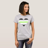 Agender Heart Pride T - Shirt (Vorne ganz)