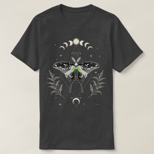 Agender Luna Moth Celestial LGBT Pride Flag 1 T-Shirt (Design vorne)