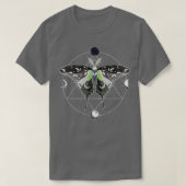 Agender Luna Moth Celestial LGBT Pride Flag T-Shirt (Design vorne)