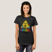 Agender Non Binary Pride Error 404 Gender Not Foun T-Shirt (Vorne ganz)