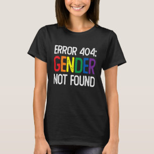 Agender Non-Binary Pride Error 404 Geschlecht nich T-Shirt