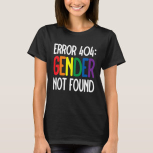 Agender Non-Binary Pride Error 404 Geschlecht nich T-Shirt
