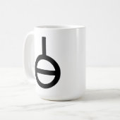Agender- oder geschlechtsloses Geschlechtssymbol Kaffeetasse (Vorderseite Links)