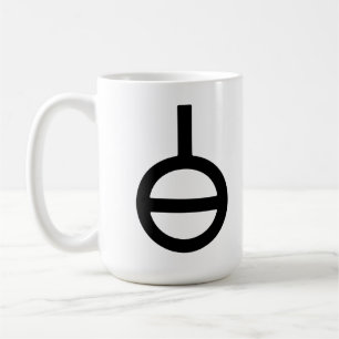 Agender- oder geschlechtsloses Geschlechtssymbol Kaffeetasse