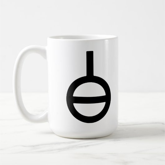 Agender- oder geschlechtsloses Geschlechtssymbol Kaffeetasse (Links)