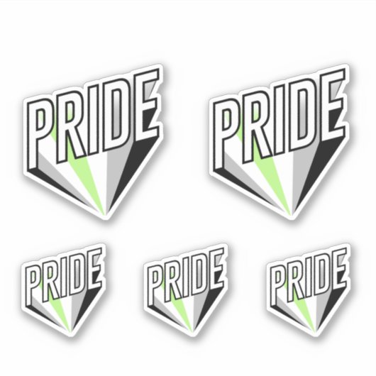 Agender Pride Burst Aufkleber (Vorderseite)