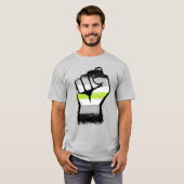 Agender Pride Fist T - Shirt (Vorne ganz)