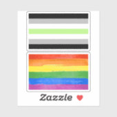 Agender Pride Flag Aufkleber (Blatt)