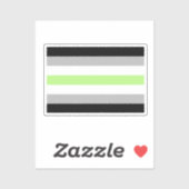 Agender Pride Flag Aufkleber (Blatt)