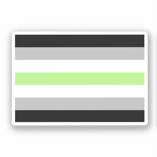 Agender Pride Flag Aufkleber (Vorderseite)