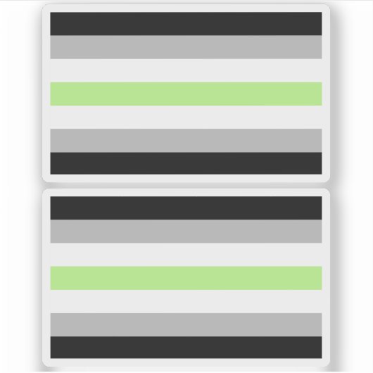 Agender Pride Flag Aufkleber (Vorderseite)
