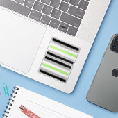 Agender Pride Flag Aufkleber (Laptop mit iPhone)
