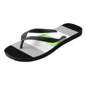 Agender Pride Flag Badesandalen (Schrägansicht)