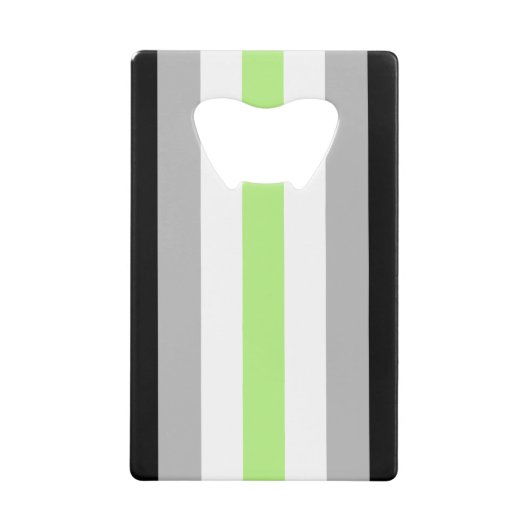 Agender Pride Flag Geldbeutel Flaschenöffner (Vorderseite)