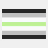 Agender Pride Flag Geschenkpapier Set (Vorderseite 3)