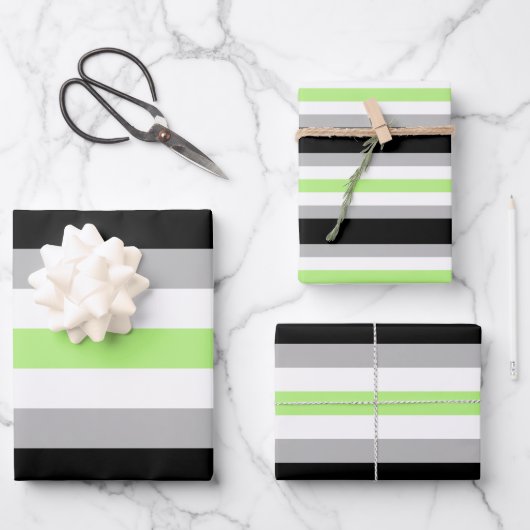 Agender Pride Flag Geschenkpapier Set (Vorderseite)