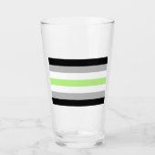 Agender Pride Flag Glas (Vorderseite)