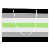 Agender Pride Flag Große Geschenktüte (Rückseite)