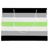 Agender Pride Flag Große Geschenktüte (Vorderseite)