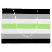 Agender Pride Flag Große Geschenktüte (Rückseite)