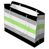 Agender Pride Flag Große Geschenktüte (Rückseite Schrägansicht)