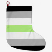 Agender Pride Flag Großer Weihnachtsstrumpf (Vorderseite)