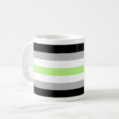 Agender Pride Flag Kaffeetasse (Vorderseite Links)