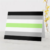 Agender Pride Flag Karte (Gelbe Blume)