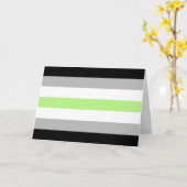 Agender Pride Flag Karte (Gelbe Blume)