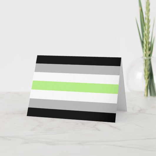 Agender Pride Flag Karte (Vorderseite)