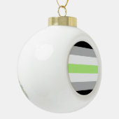 Agender Pride Flag Keramik Kugel-Ornament (Links)