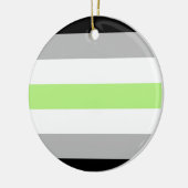 Agender Pride Flag Keramik Ornament (Links)