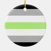 Agender Pride Flag Keramik Ornament (Hinten)