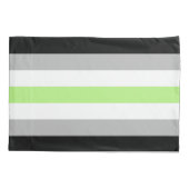Agender Pride Flag Kissenbezug (Rückseite-Links)