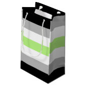 Agender Pride Flag Kleine Geschenktüte (Rückseite Schrägansicht)