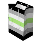 Agender Pride Flag Mittlere Geschenktüte (Rückseite Schrägansicht)