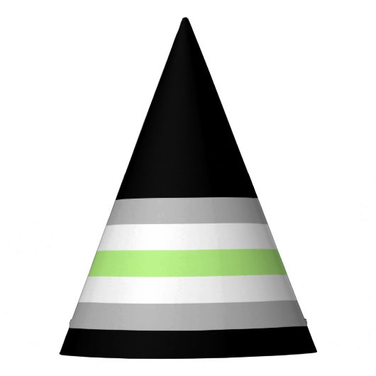 Agender Pride Flag Partyhütchen (Vorderseite)
