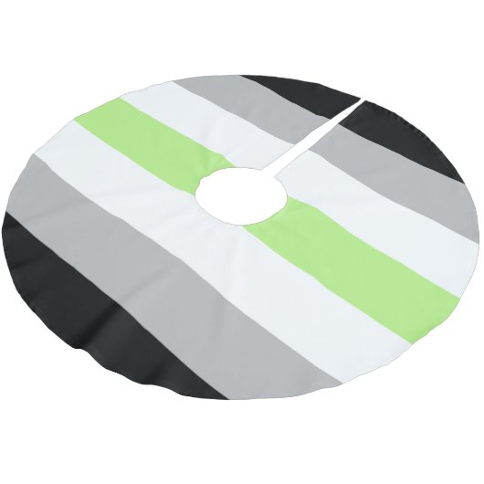 Agender Pride Flag Polyester Weihnachtsbaumdecke (Schrägansicht)