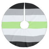 Agender Pride Flag Polyester Weihnachtsbaumdecke (Vorderseite)